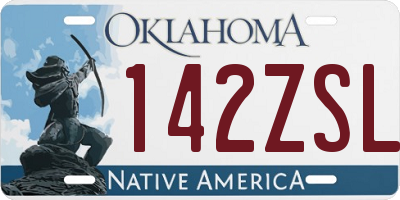 OK license plate 142ZSL