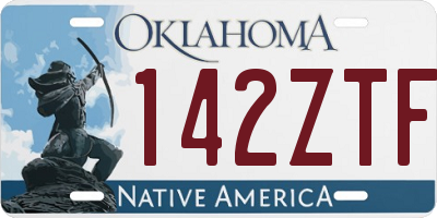OK license plate 142ZTF
