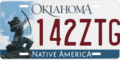 OK license plate 142ZTG