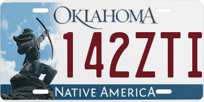 OK license plate 142ZTI