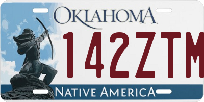 OK license plate 142ZTM