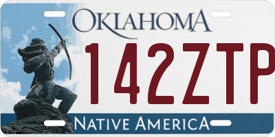 OK license plate 142ZTP