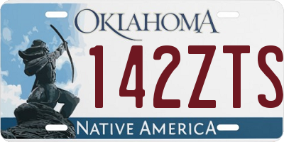 OK license plate 142ZTS