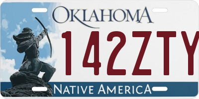 OK license plate 142ZTY