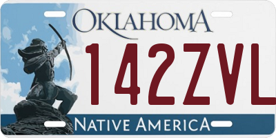 OK license plate 142ZVL