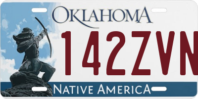 OK license plate 142ZVN