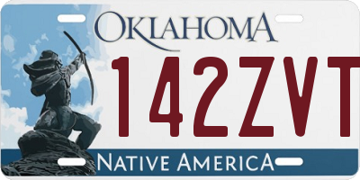 OK license plate 142ZVT