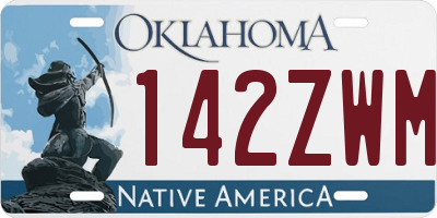 OK license plate 142ZWM