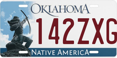 OK license plate 142ZXG