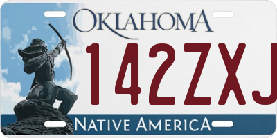 OK license plate 142ZXJ
