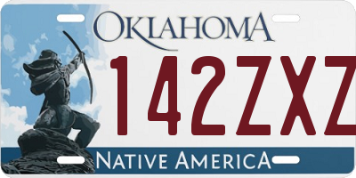 OK license plate 142ZXZ