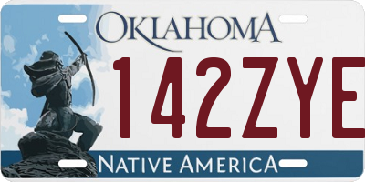 OK license plate 142ZYE