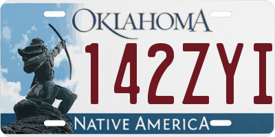OK license plate 142ZYI