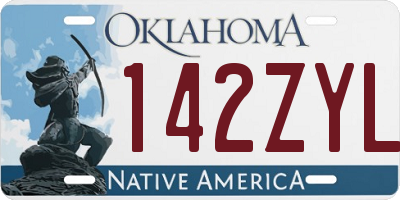 OK license plate 142ZYL