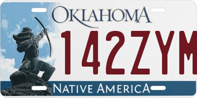 OK license plate 142ZYM