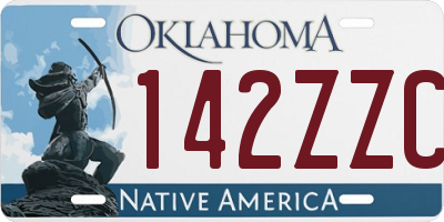 OK license plate 142ZZC