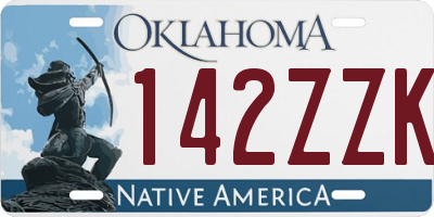 OK license plate 142ZZK