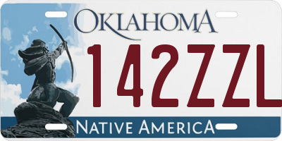 OK license plate 142ZZL