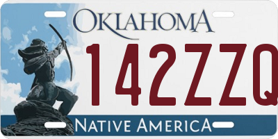 OK license plate 142ZZQ