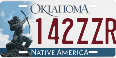 OK license plate 142ZZR