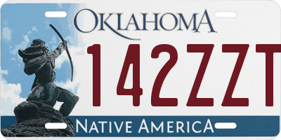 OK license plate 142ZZT