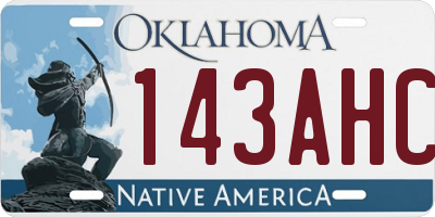 OK license plate 143AHC