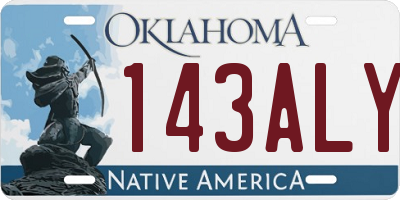 OK license plate 143ALY