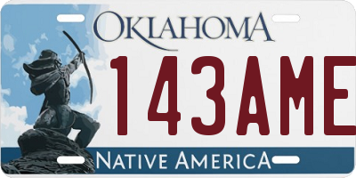 OK license plate 143AME