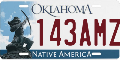 OK license plate 143AMZ
