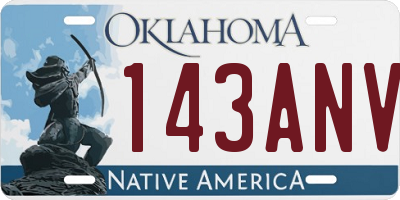OK license plate 143ANV