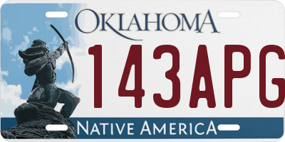 OK license plate 143APG