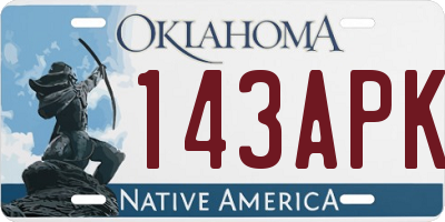 OK license plate 143APK