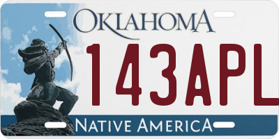 OK license plate 143APL