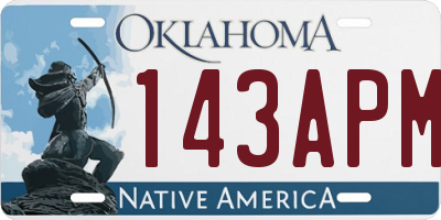 OK license plate 143APM