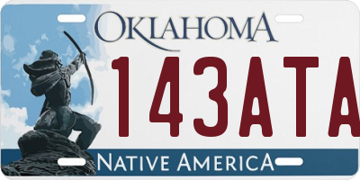 OK license plate 143ATA