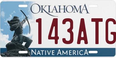 OK license plate 143ATG