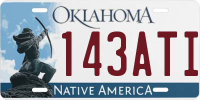 OK license plate 143ATI