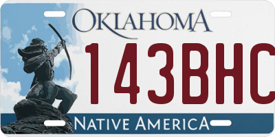 OK license plate 143BHC