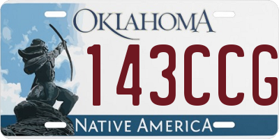 OK license plate 143CCG