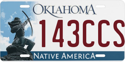 OK license plate 143CCS