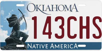 OK license plate 143CHS