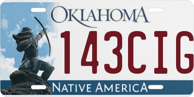 OK license plate 143CIG