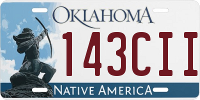 OK license plate 143CII
