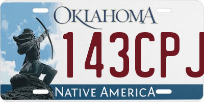 OK license plate 143CPJ
