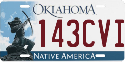 OK license plate 143CVI