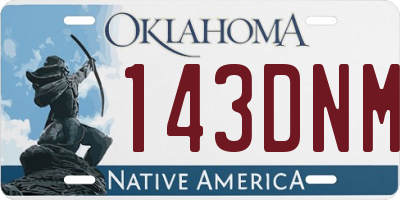 OK license plate 143DNM