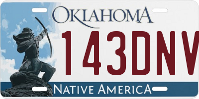OK license plate 143DNV
