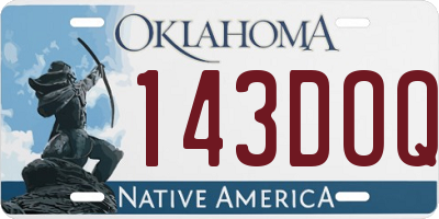 OK license plate 143DOQ
