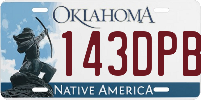 OK license plate 143DPB