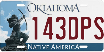 OK license plate 143DPS